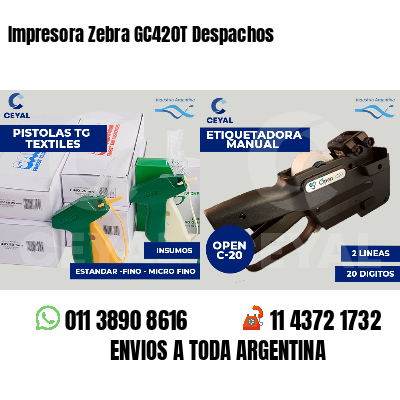Impresora Zebra GC420T Despachos