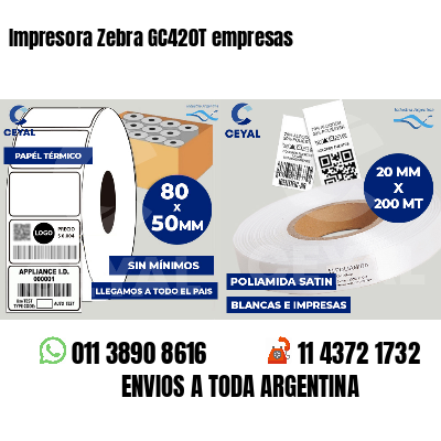 Impresora Zebra GC420T empresas