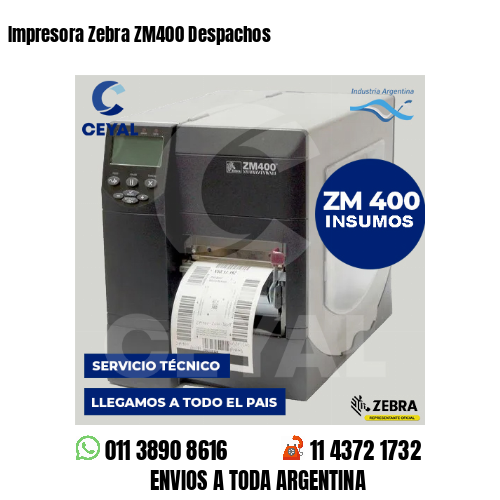 Impresora Zebra ZM400 Despachos