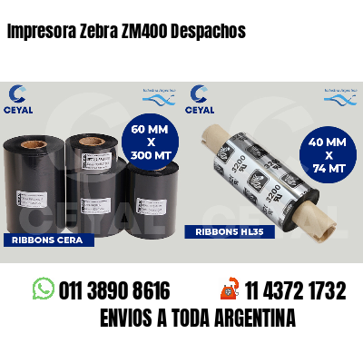 Impresora Zebra ZM400 Despachos