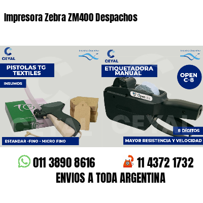 Impresora Zebra ZM400 Despachos
