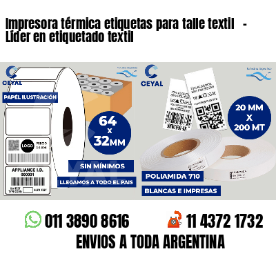 Impresora térmica etiquetas para talle textil   - Líder en etiquetado textil