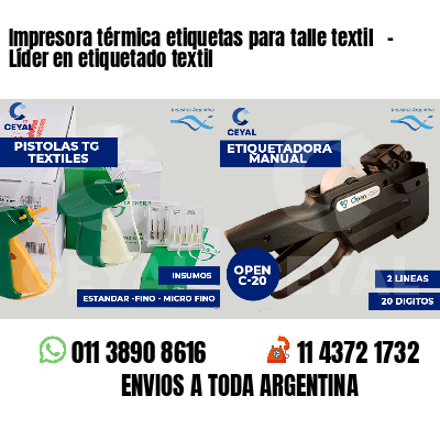 Impresora térmica etiquetas para talle textil   - Líder en etiquetado textil