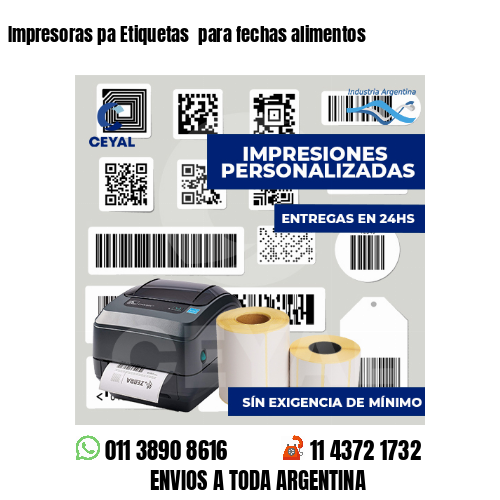 Impresoras pa Etiquetas  para fechas alimentos