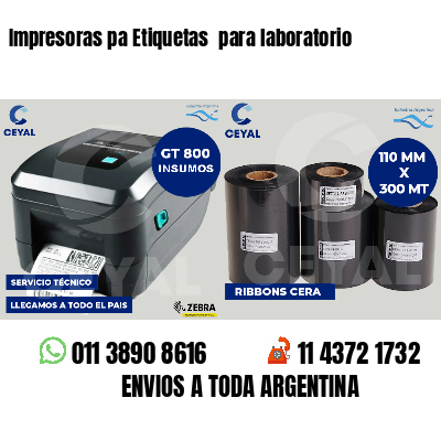 Impresoras pa Etiquetas  para laboratorio