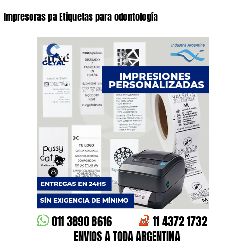 Impresoras pa Etiquetas para odontología