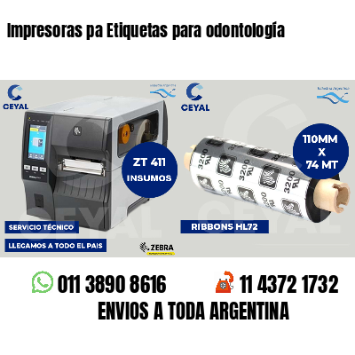 Impresoras pa Etiquetas para odontología