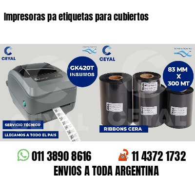 Impresoras pa etiquetas para cubiertos