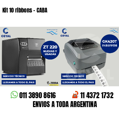 Kit 10 ribbons - CABA
