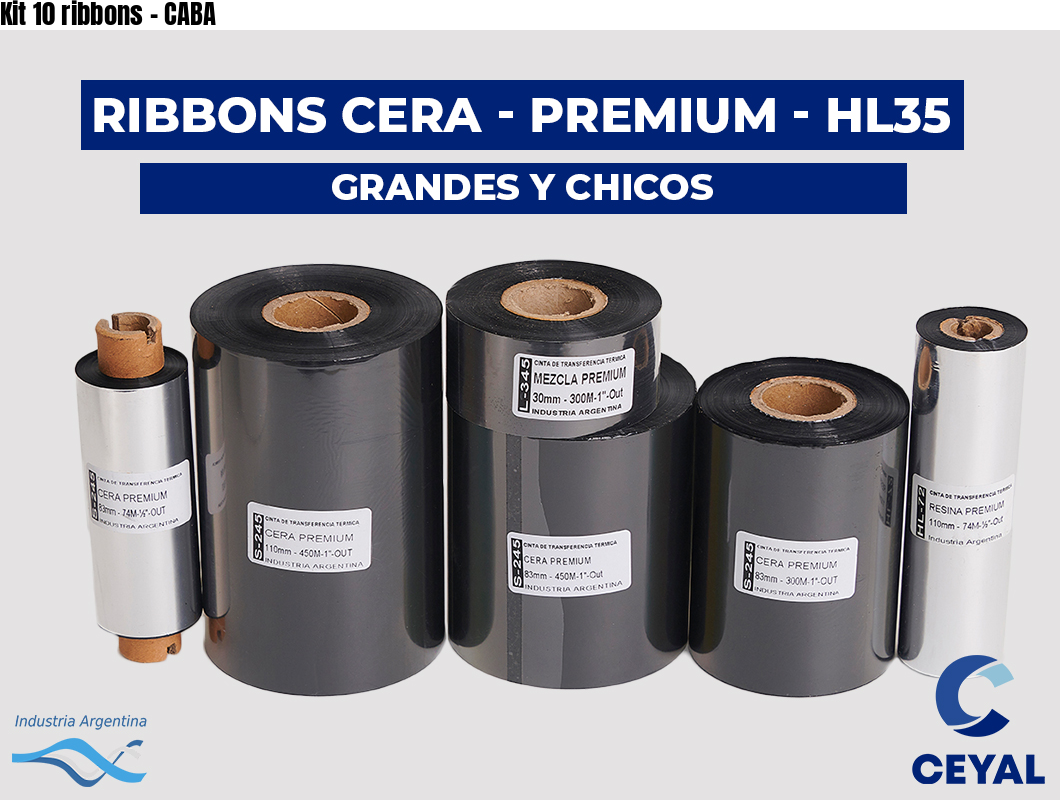 Kit 10 ribbons - CABA