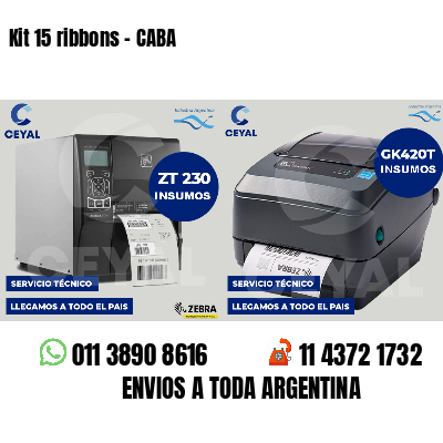Kit 15 ribbons - CABA