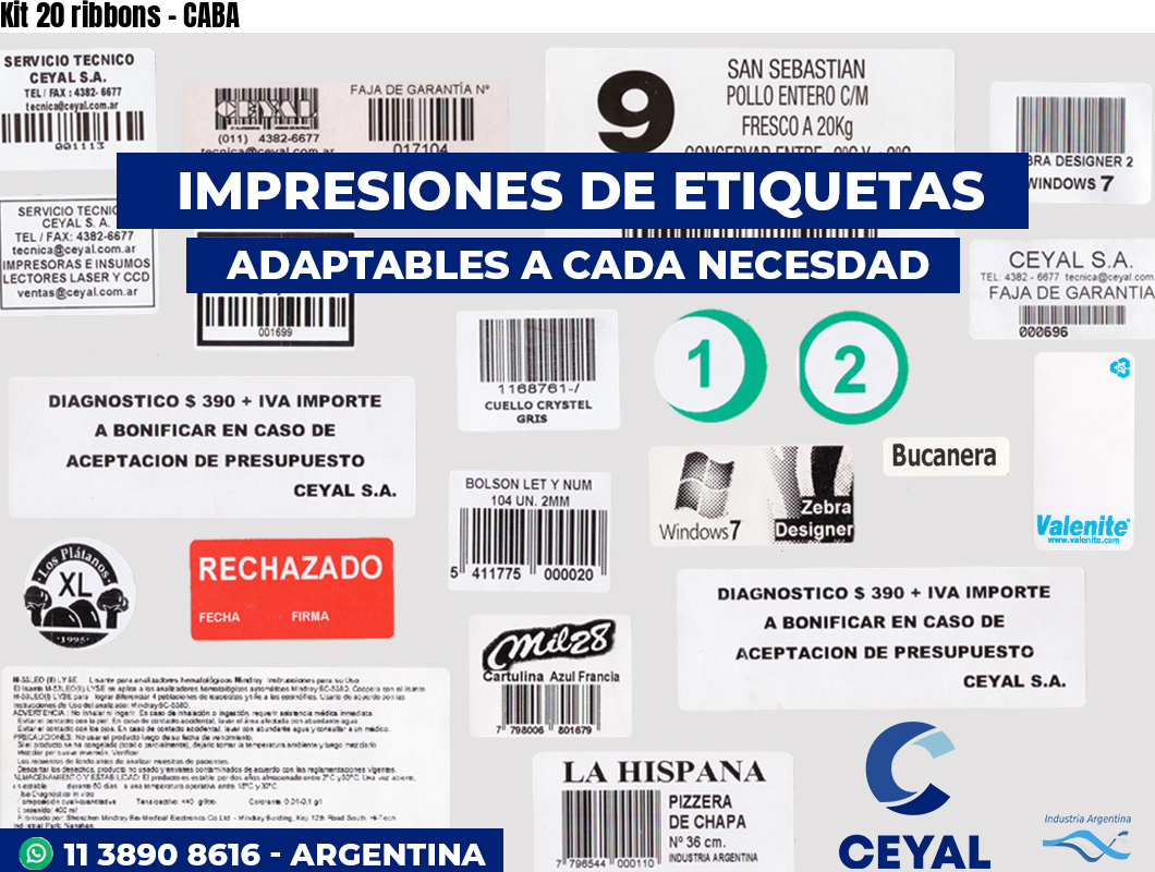 Kit 20 ribbons - CABA