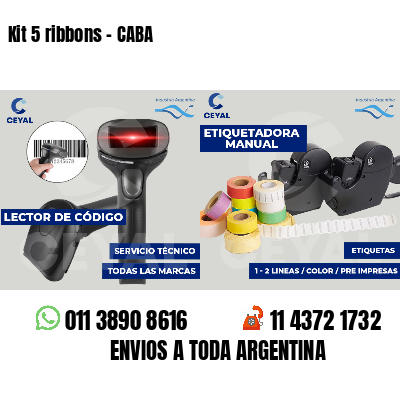 Kit 5 ribbons - CABA