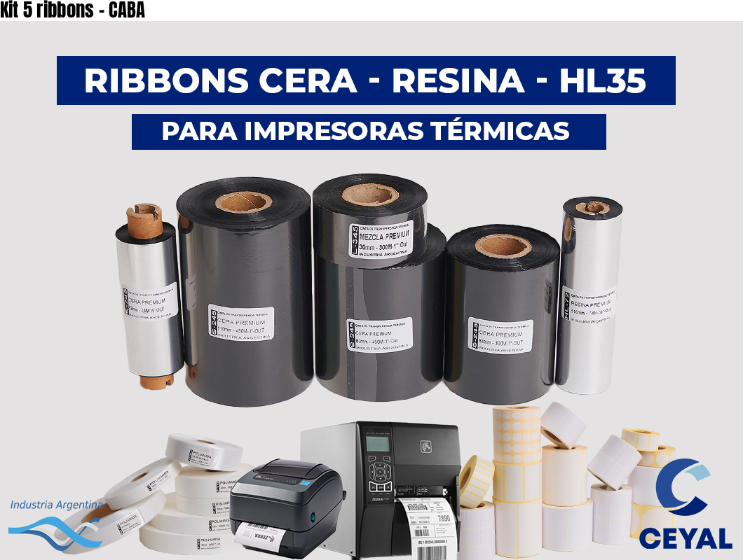 Kit 5 ribbons - CABA