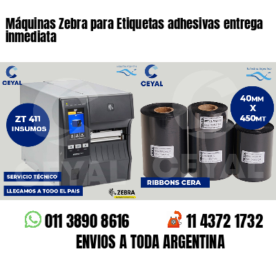 Máquinas Zebra para Etiquetas adhesivas entrega inmediata