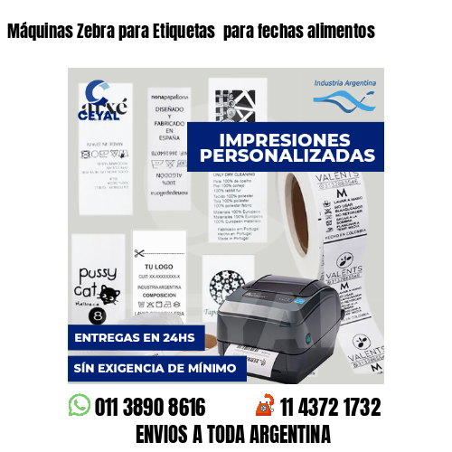 Máquinas Zebra para Etiquetas  para fechas alimentos