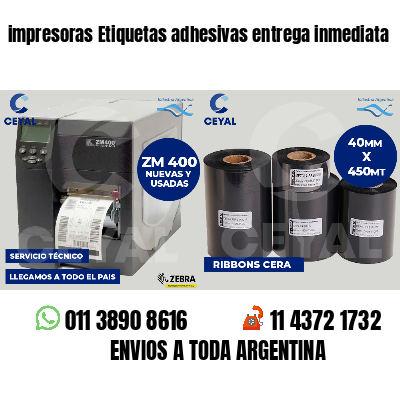 impresoras Etiquetas adhesivas entrega inmediata