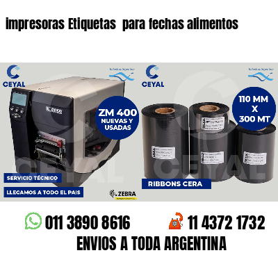 impresoras Etiquetas  para fechas alimentos