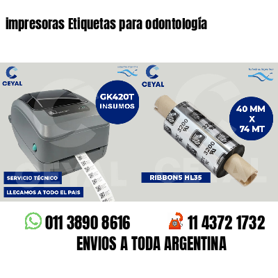 impresoras Etiquetas para odontología