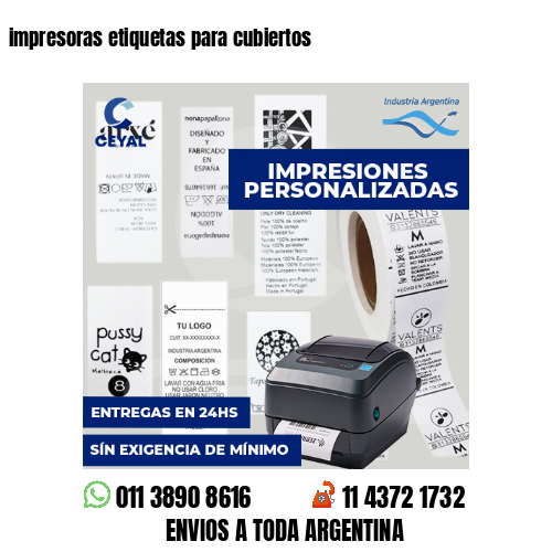 impresoras etiquetas para cubiertos