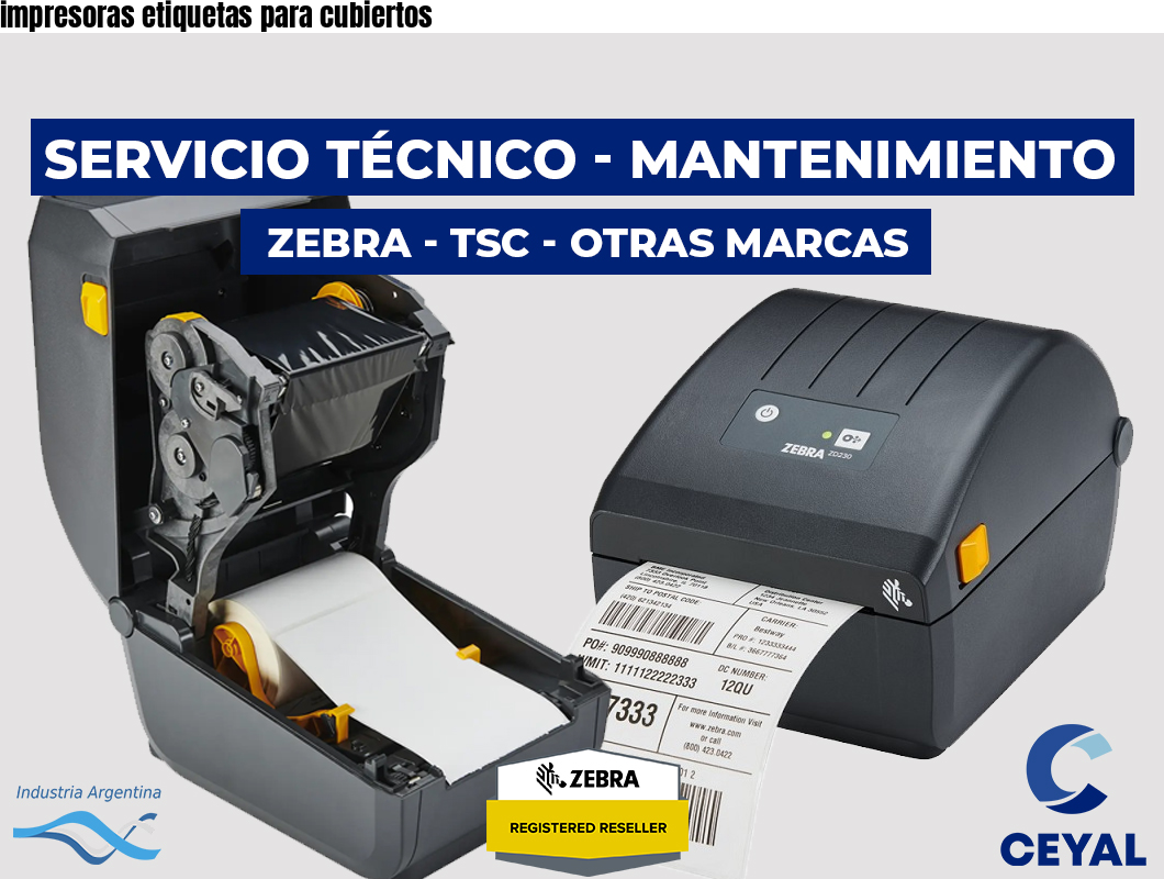 impresoras etiquetas para cubiertos