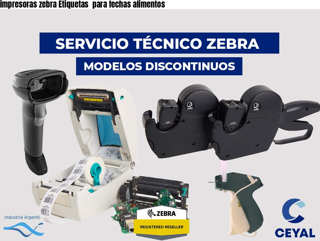impresoras zebra Etiquetas  para fechas alimentos