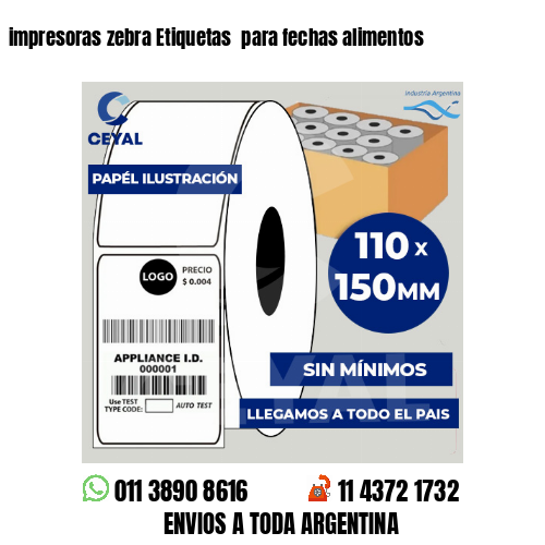 impresoras zebra Etiquetas  para fechas alimentos