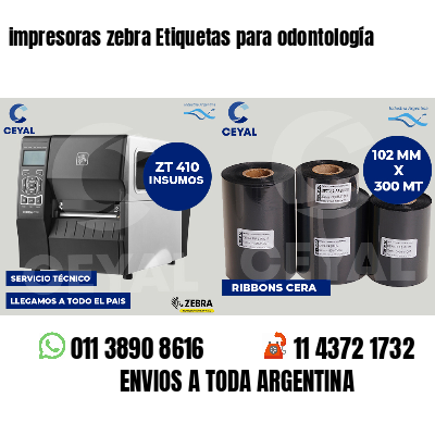 impresoras zebra Etiquetas para odontología