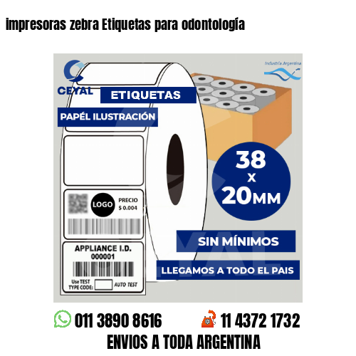 impresoras zebra Etiquetas para odontología