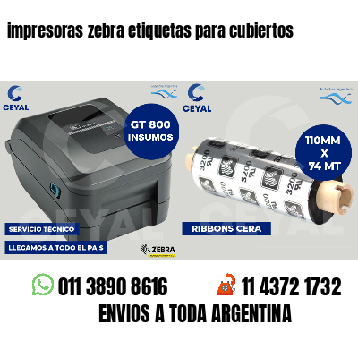 impresoras zebra etiquetas para cubiertos