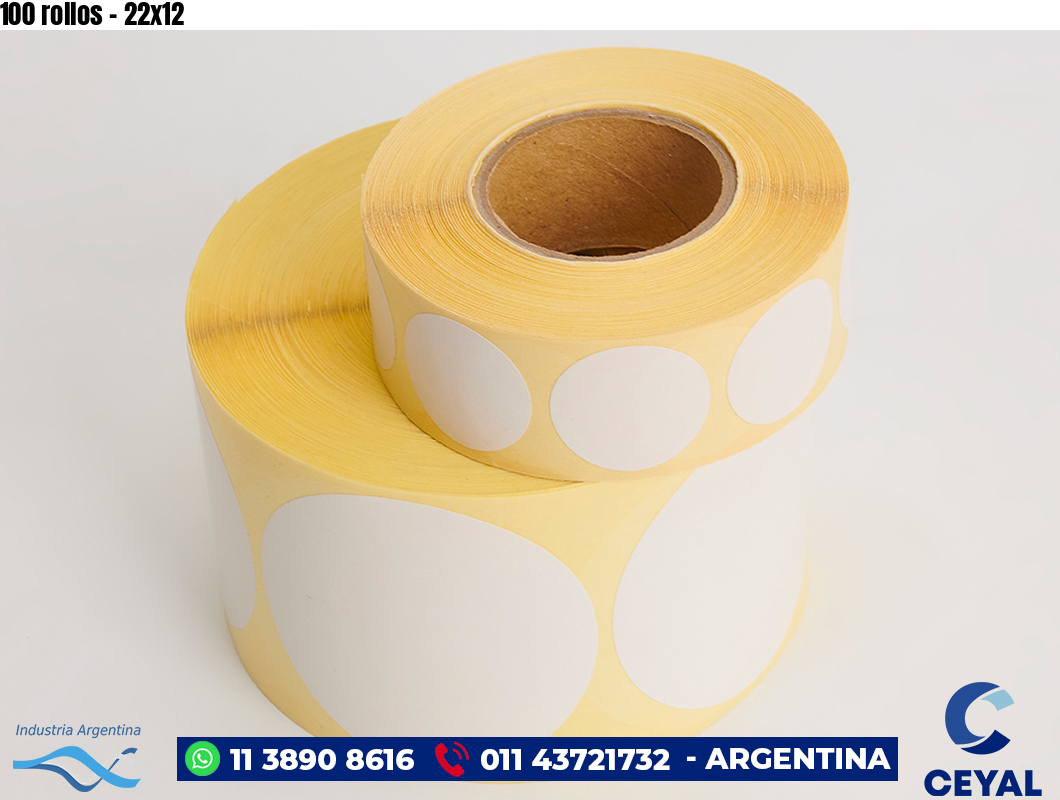 100 rollos - 22x12