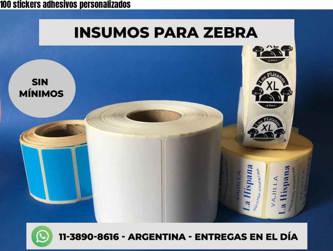 100 stickers adhesivos personalizados
