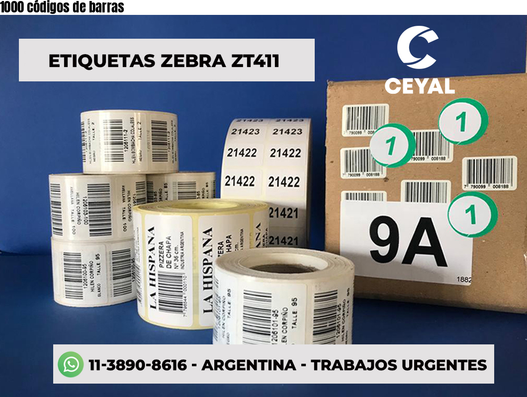 1000 códigos de barras