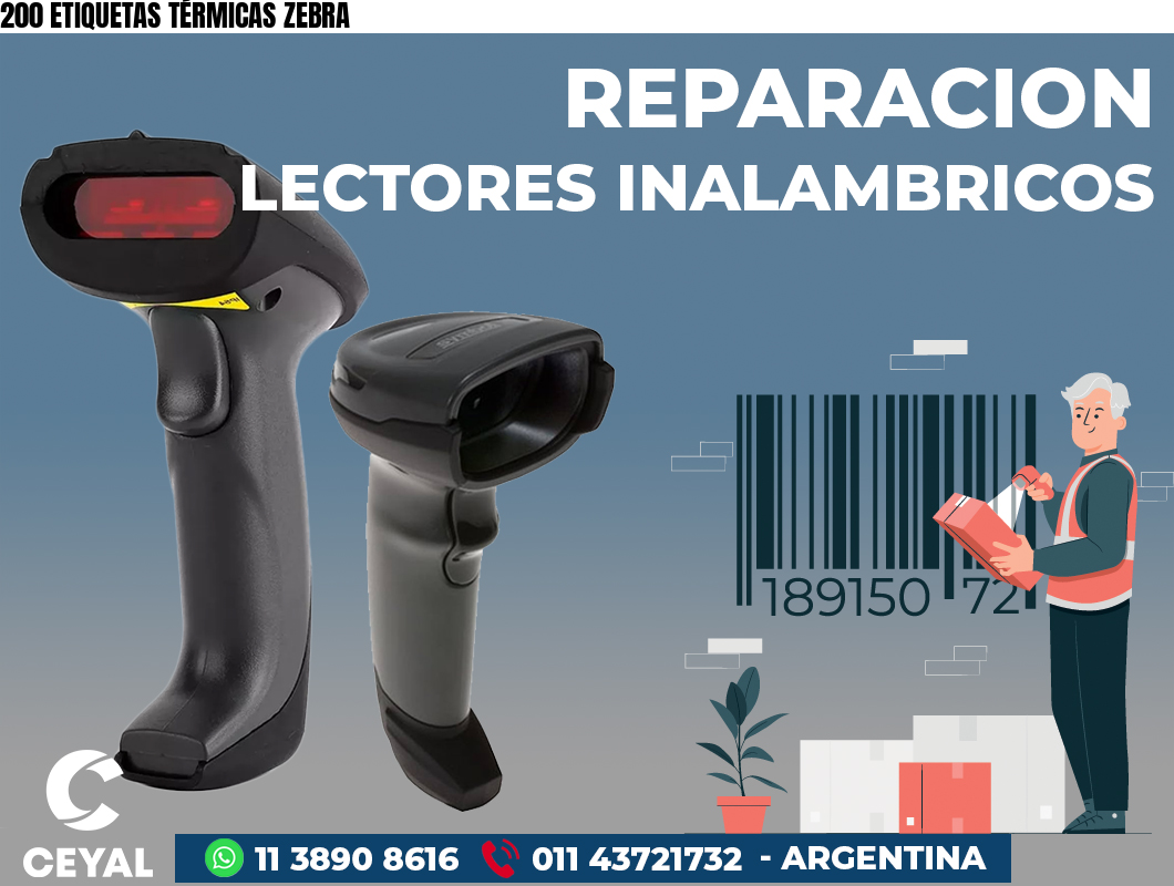 200 ETIQUETAS TÉRMICAS ZEBRA