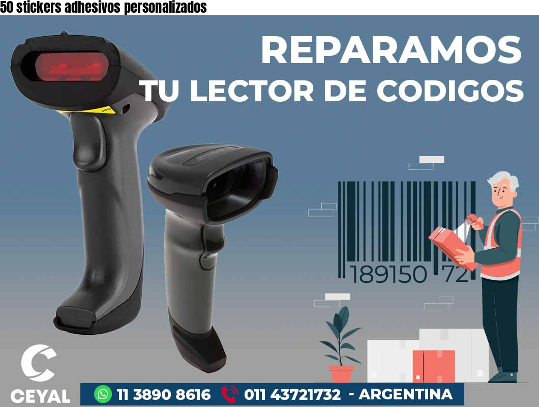 50 stickers adhesivos personalizados