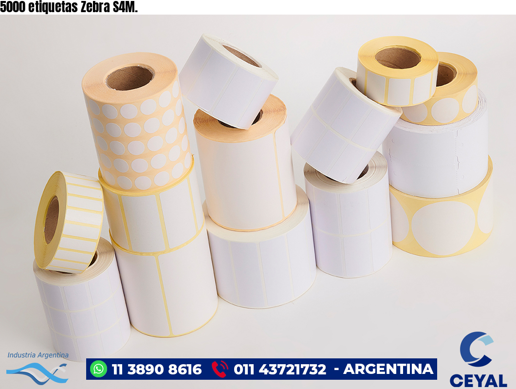 5000 etiquetas Zebra S4M.