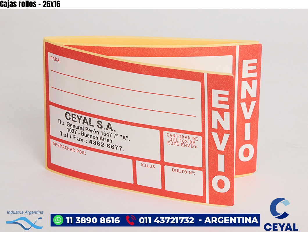 Cajas rollos - 26x16