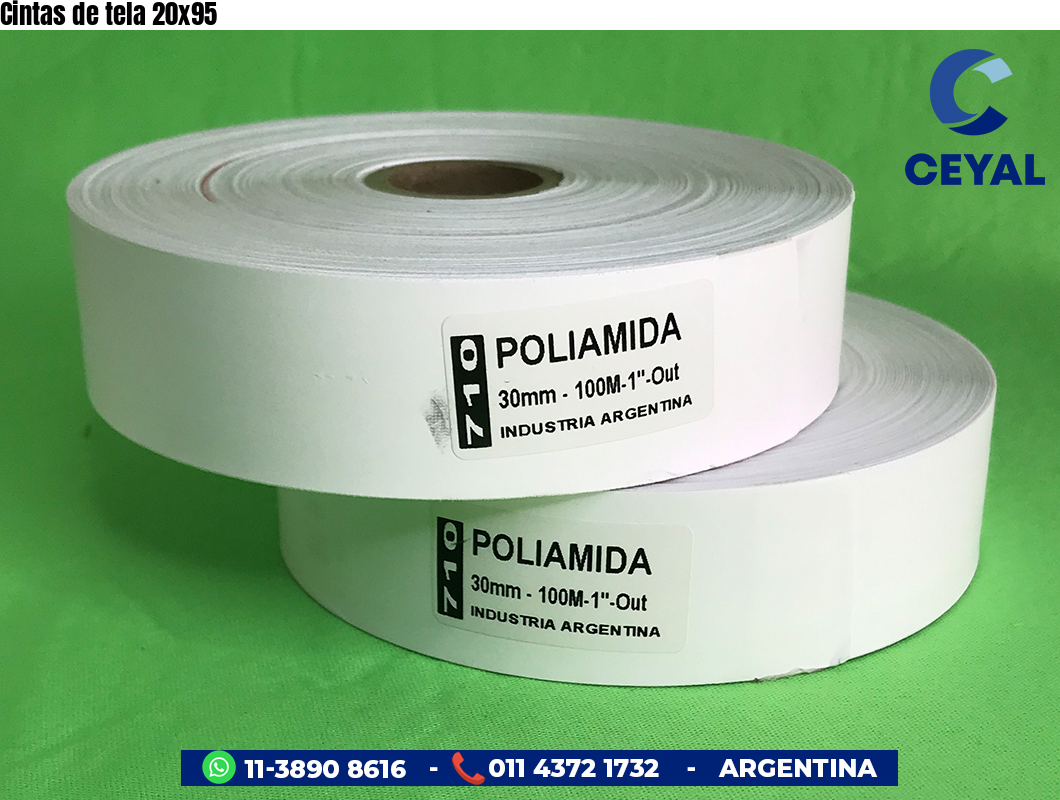 Cintas de tela 20x95