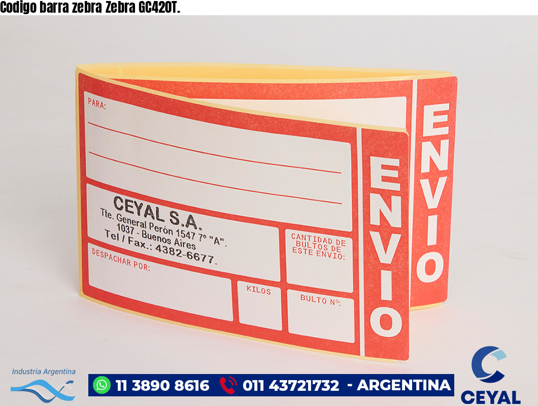 Codigo barra zebra Zebra GC420T.