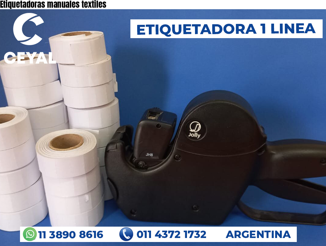 Etiquetadoras manuales textiles