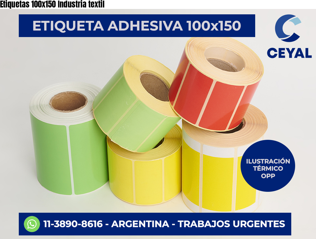 Etiquetas 100×150 Industria textil