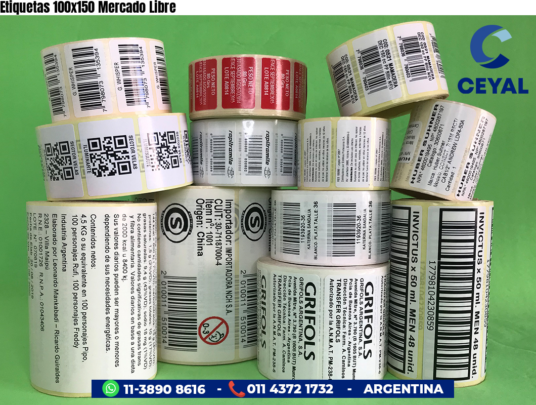 Etiquetas 100x150 Mercado Libre