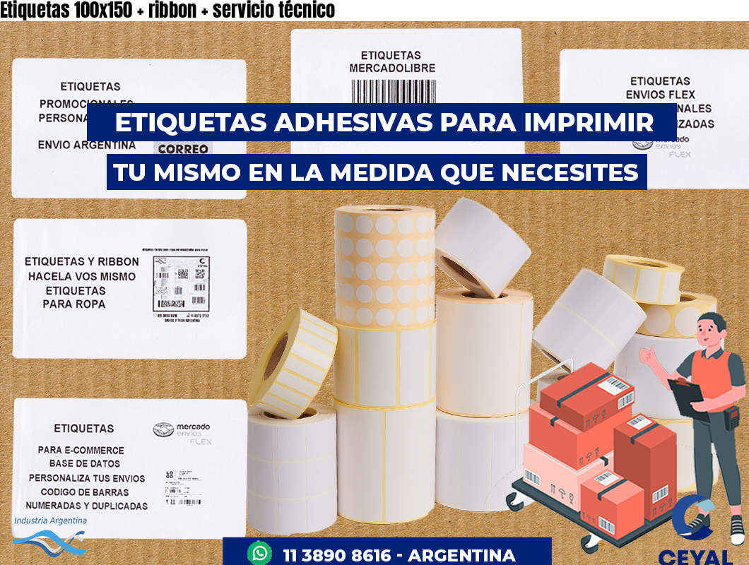 Etiquetas 100x150 ribbon servicio técnico