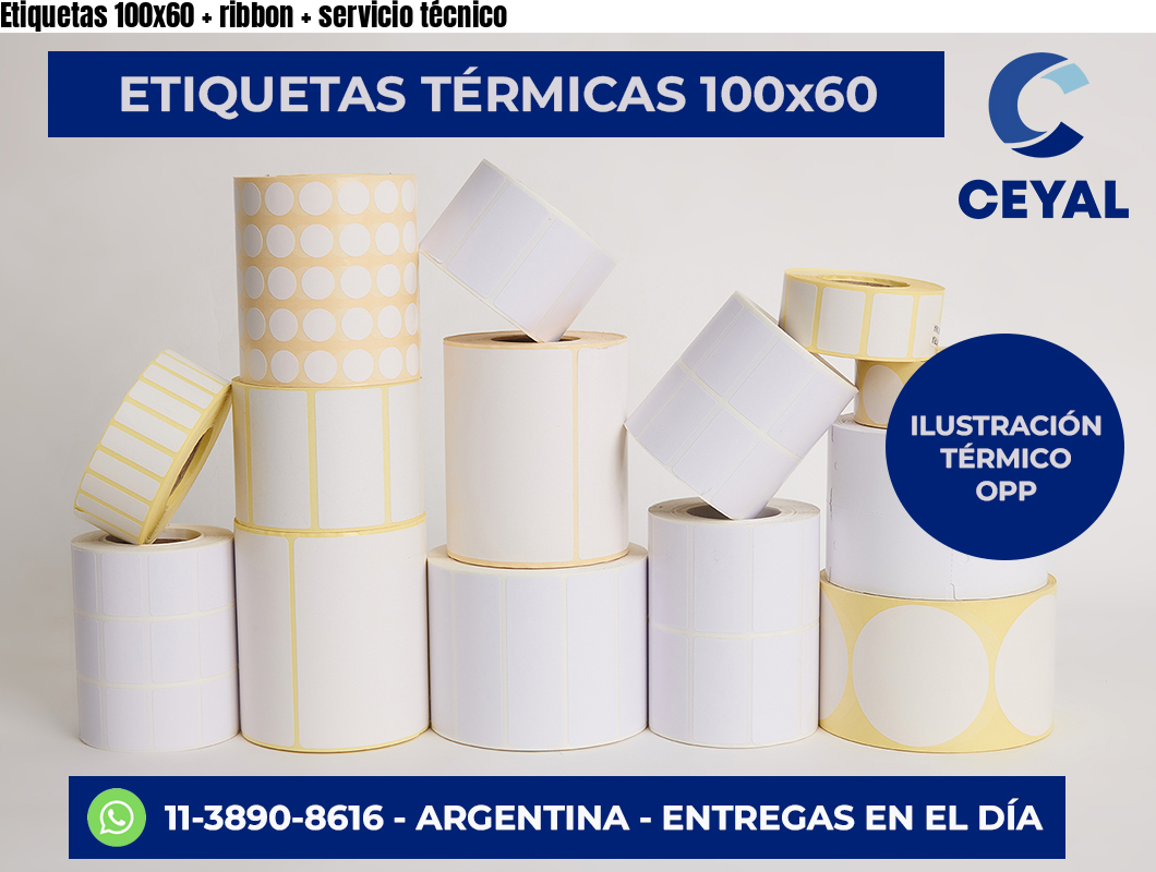 Etiquetas 100×60   ribbon   servicio técnico