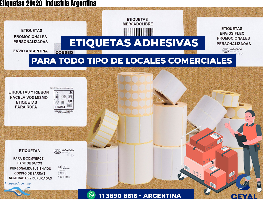 Etiquetas 29x20  industria Argentina