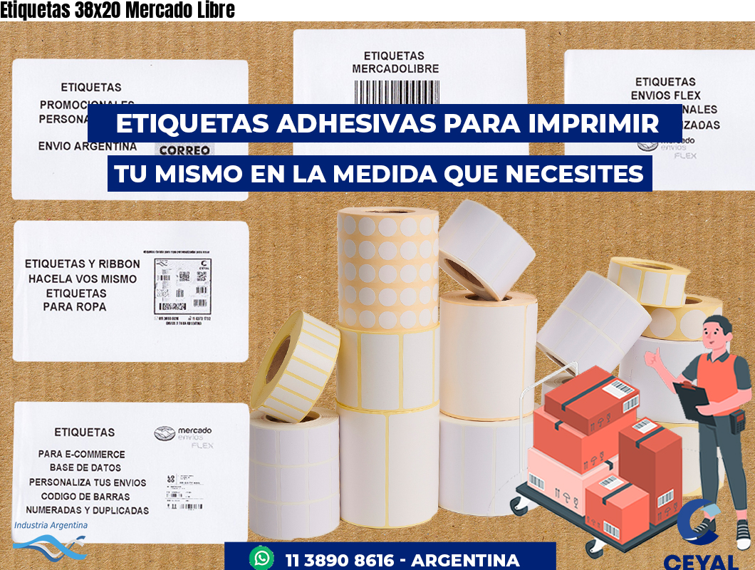 Etiquetas 38x20 Mercado Libre