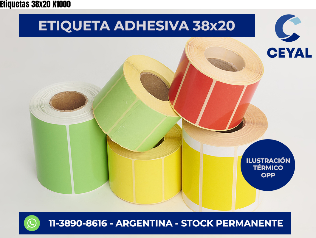 Etiquetas 38×20 X1000