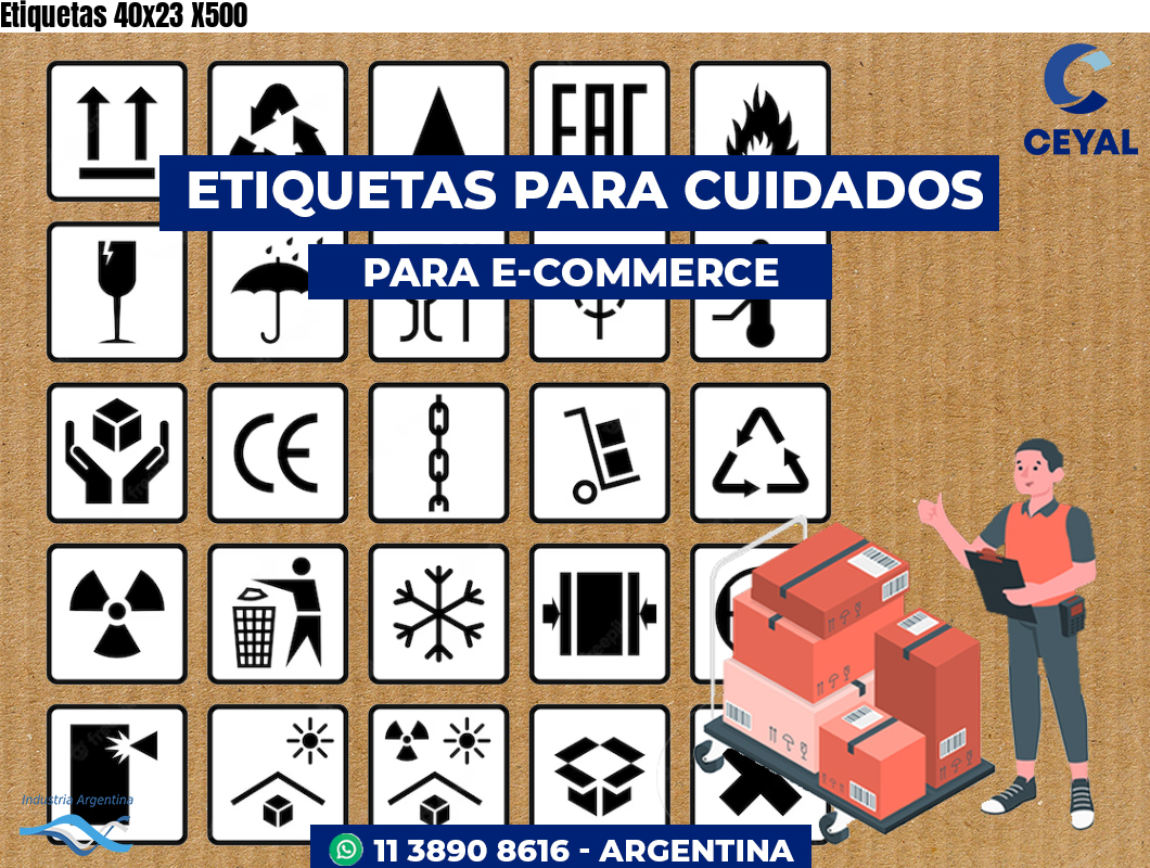 Etiquetas 40x23 X500