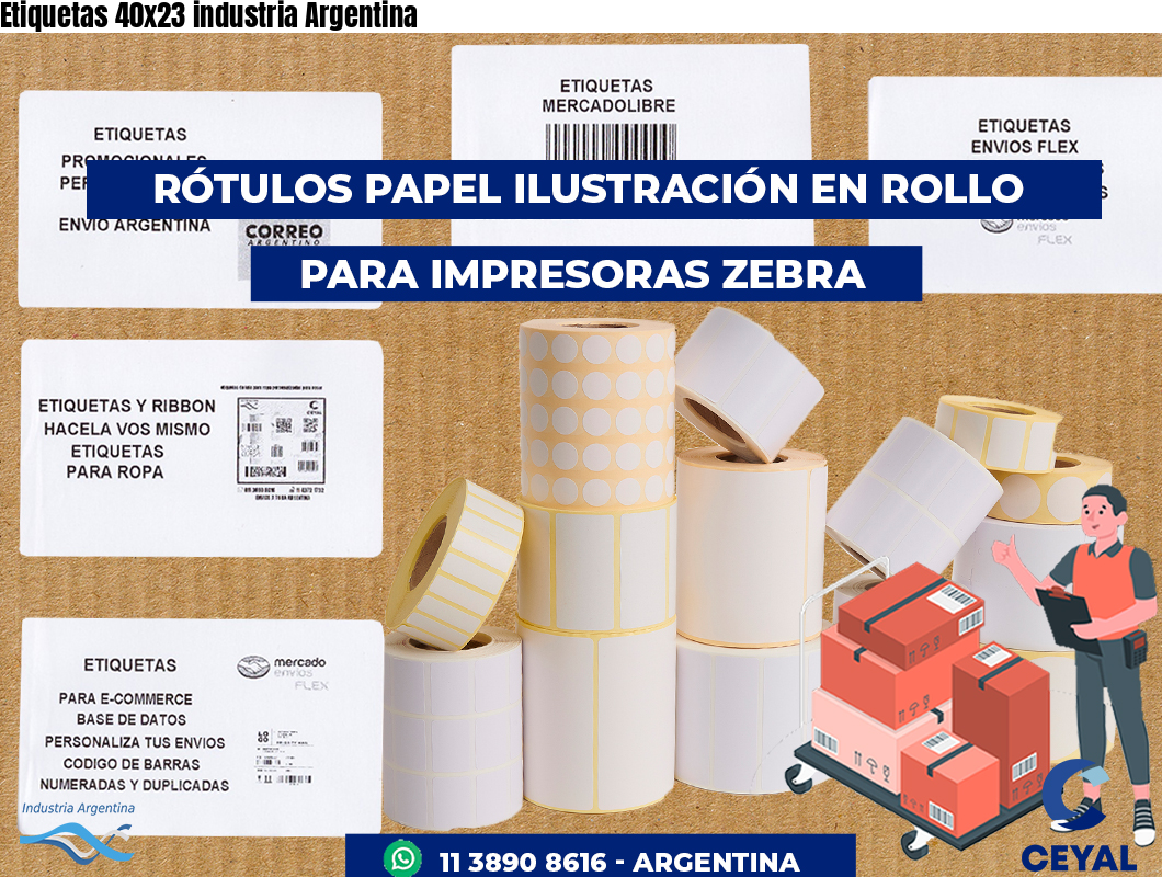 Etiquetas 40x23 industria Argentina