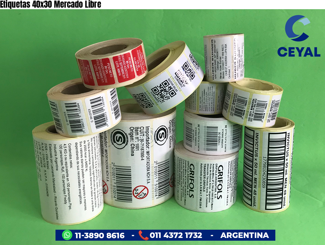 Etiquetas 40x30 Mercado Libre